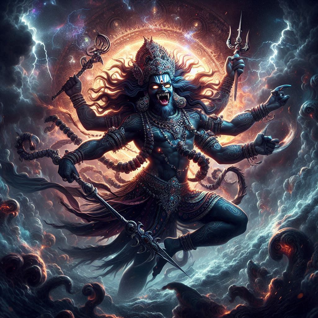 Bhairava cosmic dance also known as Tandava